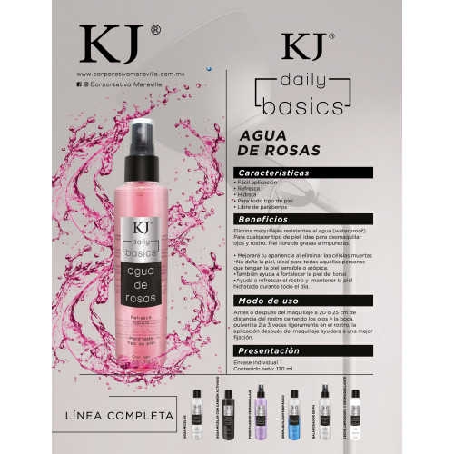Agua De Rosas KJ Basics Desmaquillante 7506289930685