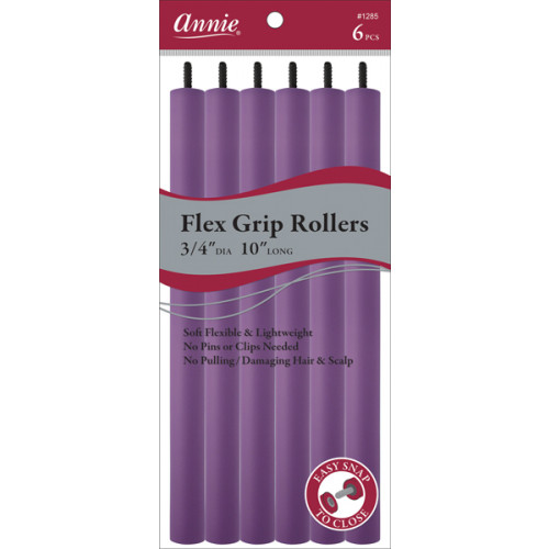 Annie Rollers Flexibles 3/4In Dia 10In Long 6Ct Purple 01285