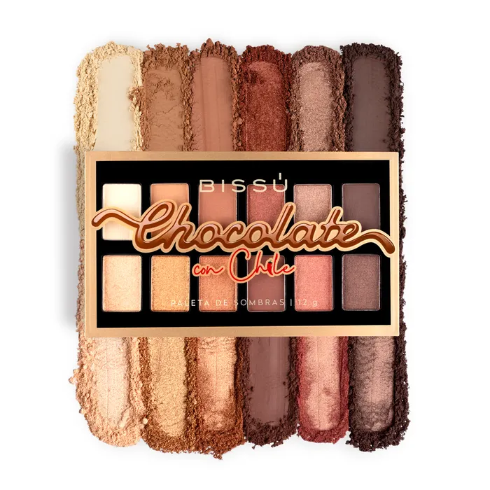 Bissú Paleta 12 Sombras Chocolate Con Chile c/3 pz.