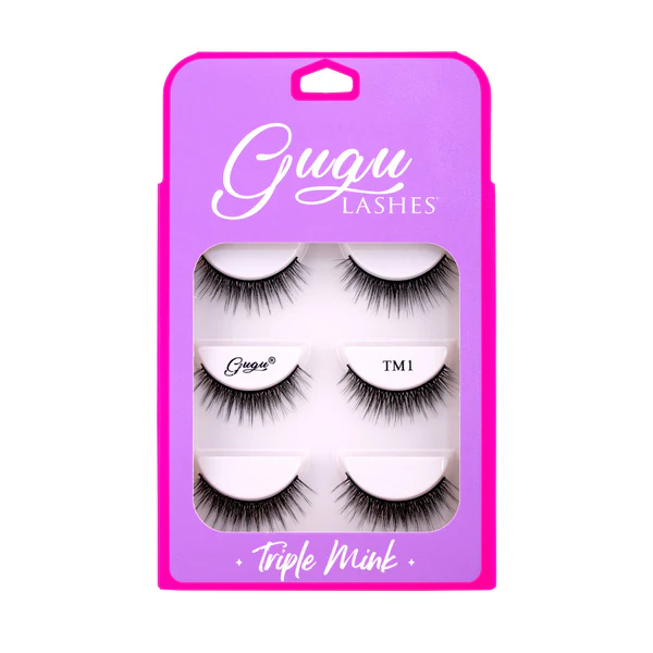 Gugu Lashes Pestaña Triple Mink c/3 pz.